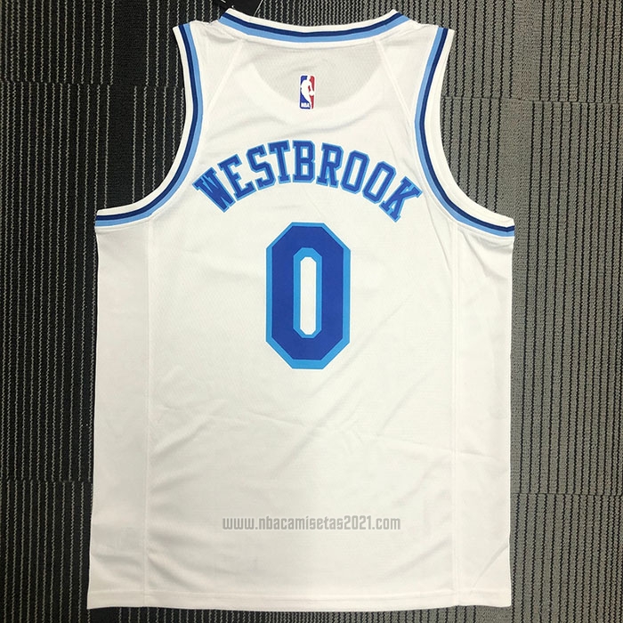 Camiseta Los Angeles Lakers Russell Westbrook #0 Classic 2019-20 Blanco